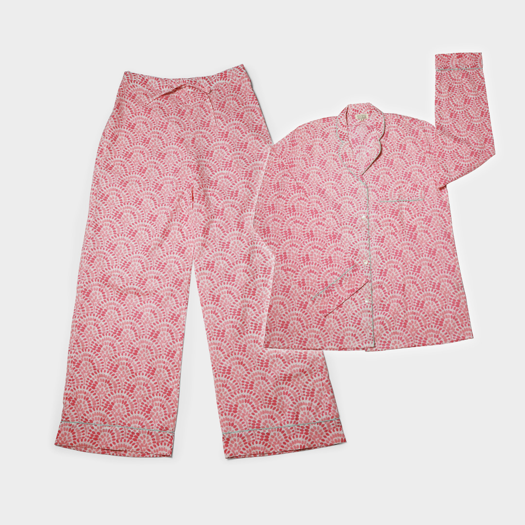 LPJ 26 Scallop Garden Long PJ Set - Image 1