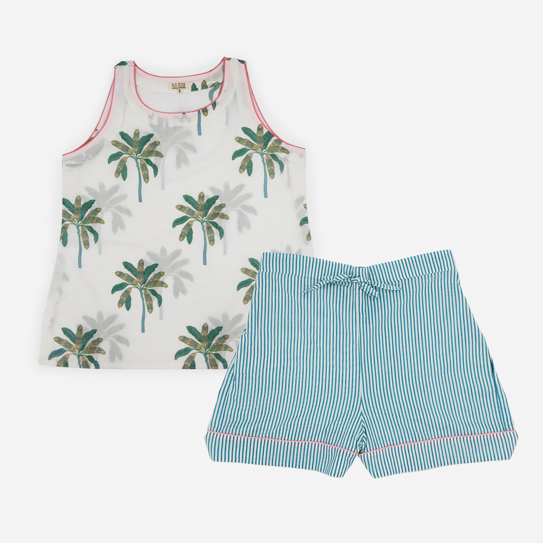 SPJ 19 Palm Shore Short PJ Set - Image 1